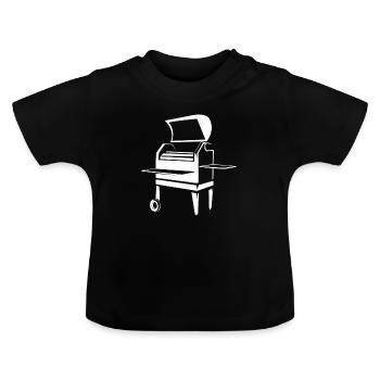 Grillen Grill Grillmeister BBQ Griller - Baby Bio-T-Shirt mit Rundhals - Schwarz - Vorne