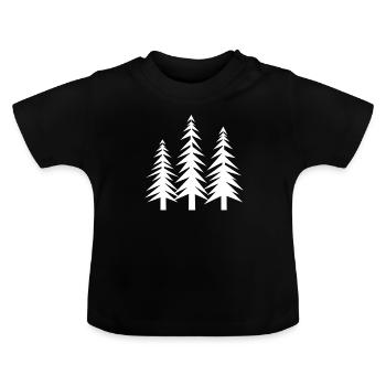forestier - T-shirt bio col rond Bébé - noir - Devant