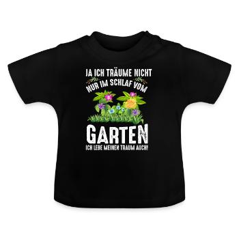 Garten - Baby Bio-T-Shirt mit Rundhals - Schwarz - Vorne