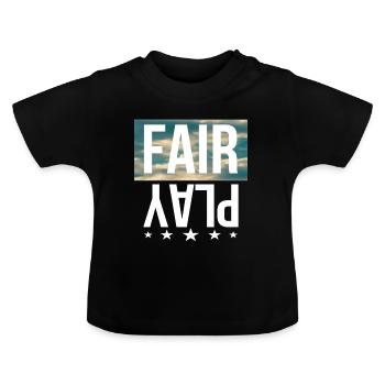 fair play - Baby Organic T-Shirt with Round Neck - black - Front
