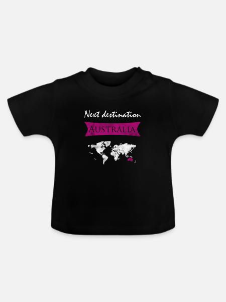 Australien - Baby Bio-T-Shirt mit Rundhals - Schwarz