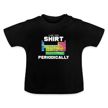periodic system - Baby Organic T-Shirt with Round Neck - black - Front