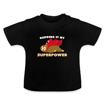 sommeil - T-shirt bio col rond Bébé - noir - Devant