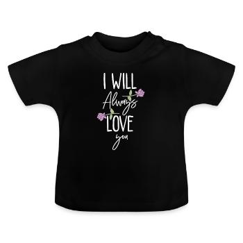 preuve d'amour romantique - T-shirt bio col rond Bébé - noir - Devant