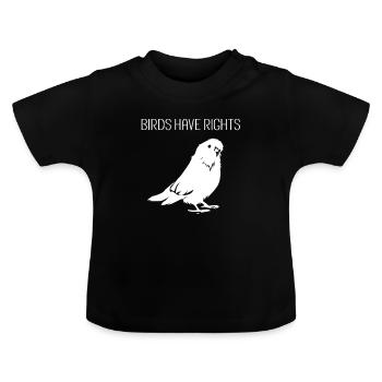 Oiseau observateur - T-shirt bio col rond Bébé - noir - Devant