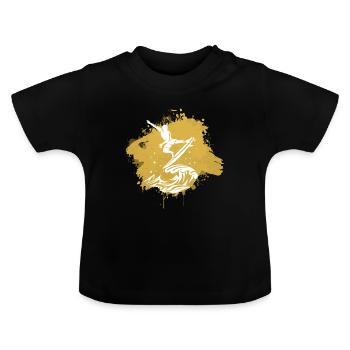 Surfen Surfer Surf Graffiti - Baby Bio-T-Shirt mit Rundhals - Schwarz - Vorne