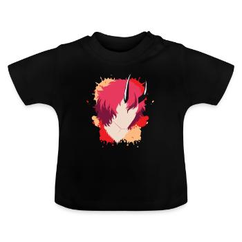 Chemise démon le démon - T-shirt bio col rond Bébé - noir - Devant