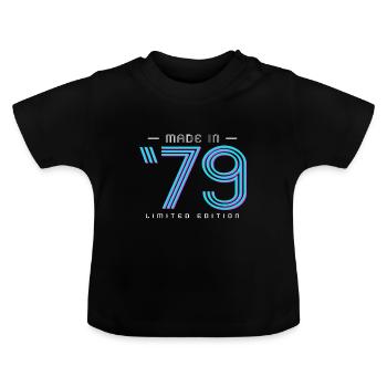 1979 - Baby Bio-T-Shirt mit Rundhals - Schwarz - Vorne