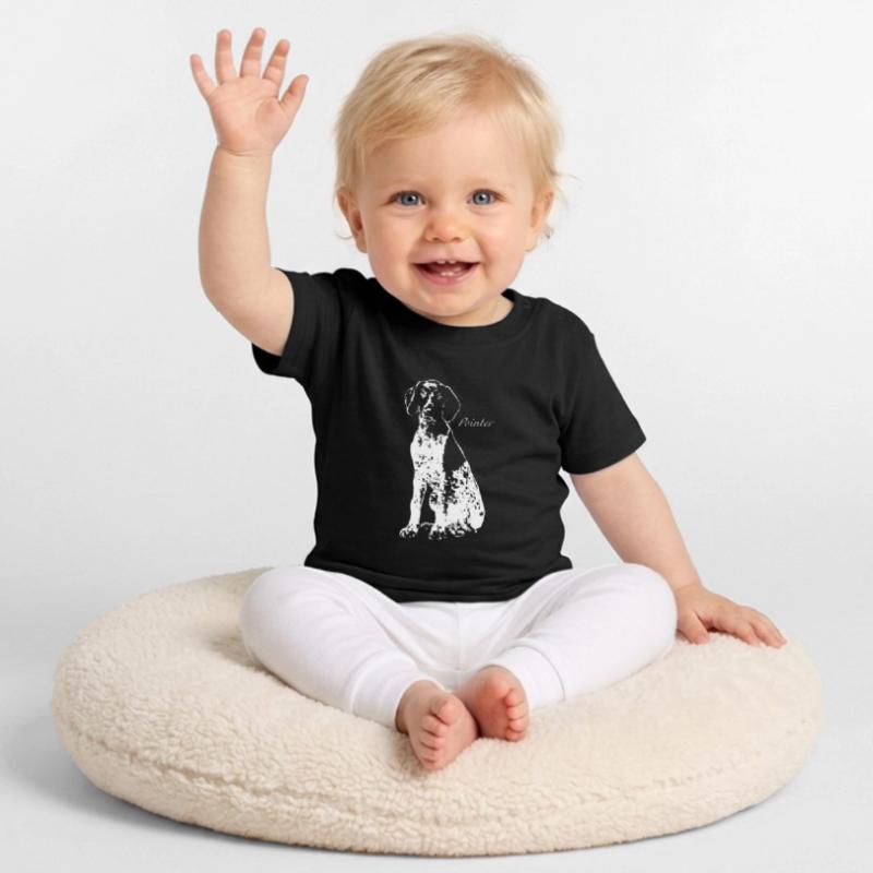 Pointer Baby Bio-T-Shirt mit Rundhals