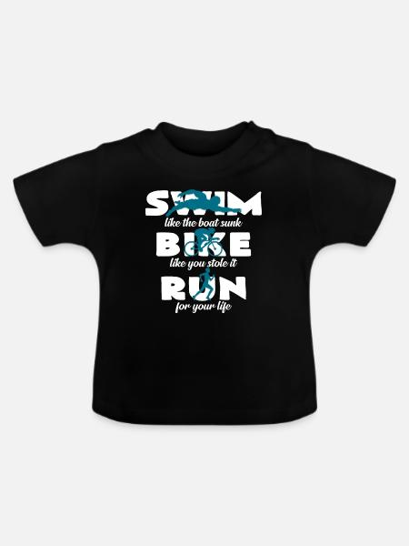 Triathlon - Baby Bio-T-Shirt mit Rundhals - Schwarz