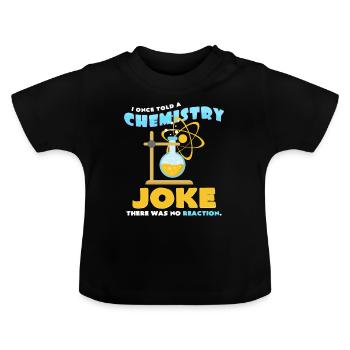 Réaction chimique - T-shirt bio col rond Bébé - noir - Devant
