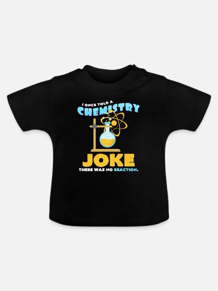 Chemische Reaktion - Baby Bio-T-Shirt mit Rundhals - Schwarz