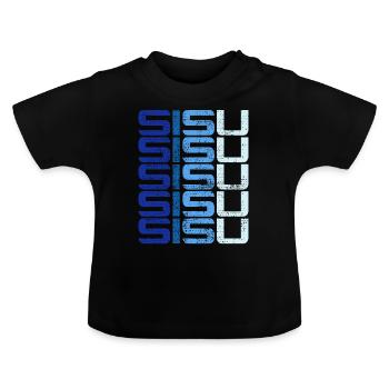 Sisu Finlande Finnois Suomi - T-shirt bio col rond Bébé - noir - Devant