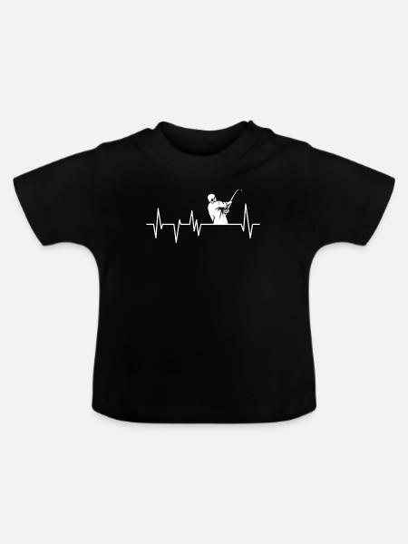 Angler Angeln Fischen Fischer Urlaub - Baby Bio-T-Shirt mit Rundhals - Schwarz