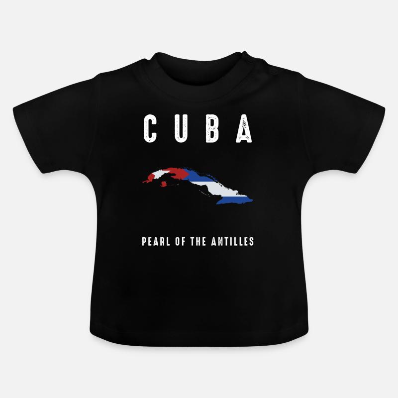 Cuba - T-shirt bio col rond Bébé - noir