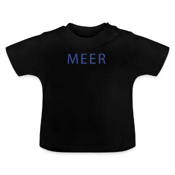 MEER - Baby Bio-T-Shirt mit Rundhals - Schwarz - Vorne