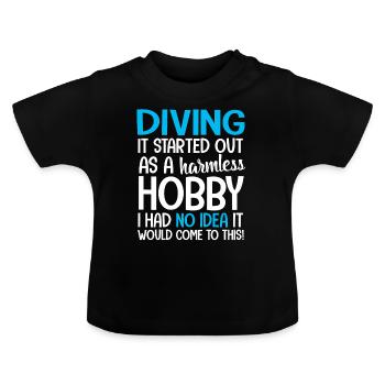diving - Baby Organic T-Shirt with Round Neck - black - Front