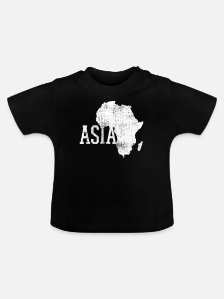 Asien - Baby Bio-T-Shirt mit Rundhals - Schwarz