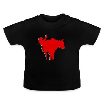 Wild Stierkampf Rodeo Geschenk - Baby Bio-T-Shirt mit Rundhals - Schwarz - Vorne