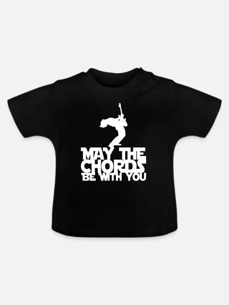Gitarrist - Baby Bio-T-Shirt mit Rundhals - Schwarz