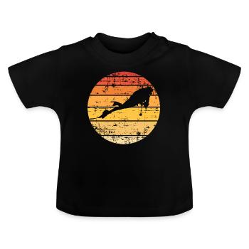 Dive - Baby Organic T-Shirt with Round Neck - black - Front