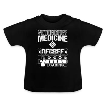 Veterinary Medicine Degree Loading - T-shirt bio col rond Bébé - noir - Devant