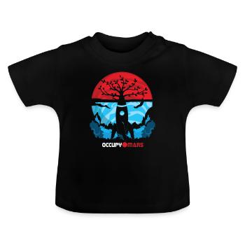 Occupy Mars Rekete Pflanze Kultivierung Planet - Baby Bio-T-Shirt mit Rundhals - Schwarz - Vorne