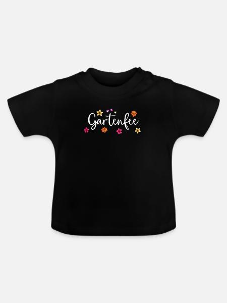 Garten Gärtnerin Geschenkidee - Baby Bio-T-Shirt mit Rundhals - Schwarz