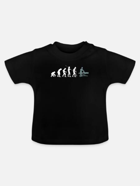 Evolution Physiotherapie - Baby Bio-T-Shirt mit Rundhals - Schwarz