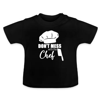 Cook - Baby Organic T-Shirt with Round Neck - black - Front
