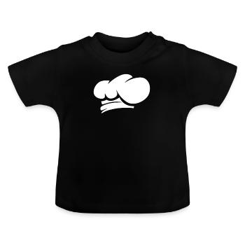 Cuisine restaurant cuisine cuisinière - T-shirt bio col rond Bébé - noir - Devant