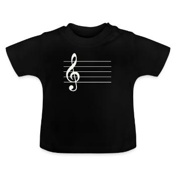 Instrument de musique instrument de vent instrument de musique - T-shirt bio col rond Bébé - noir - Devant
