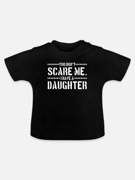 Tochter Mama Vater sagt. - Ekologisk T-shirt med rund hals baby - svart