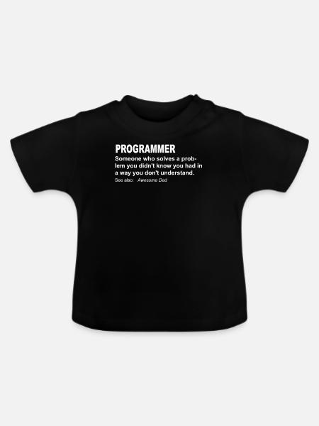 Funniest Programmer Tshirt - Baby Bio-T-Shirt mit Rundhals - Schwarz