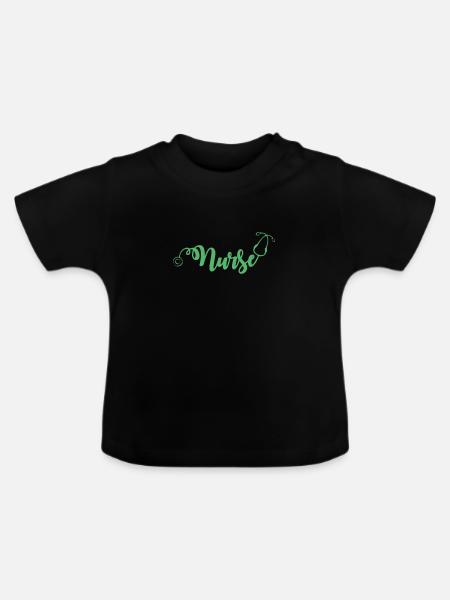 Krankenschwester Krankenschwester - Baby Bio-T-Shirt mit Rundhals - Schwarz