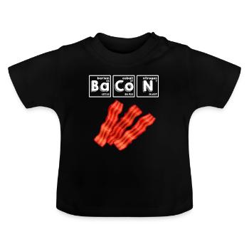 Bacon Science Periodic Table Science Researcher - Baby Organic T-Shirt with Round Neck - black - Front