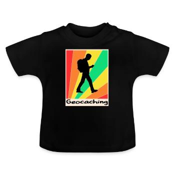 Affiches de géocaching Géocaching - T-shirt bio col rond Bébé - noir - Devant