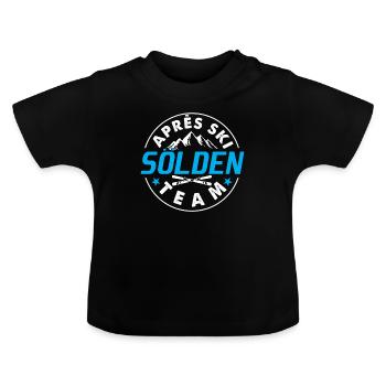 Après Ski Sölden Teamgeschenk - Baby Bio-T-Shirt mit Rundhals - Schwarz - Vorne