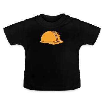 Bauarbeiter - Baby Bio-T-Shirt mit Rundhals - Schwarz - Vorne