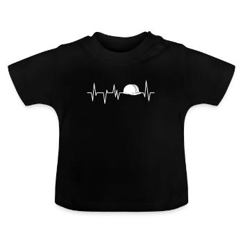 Bauarbeiter - Baby Bio-T-Shirt mit Rundhals - Schwarz - Vorne