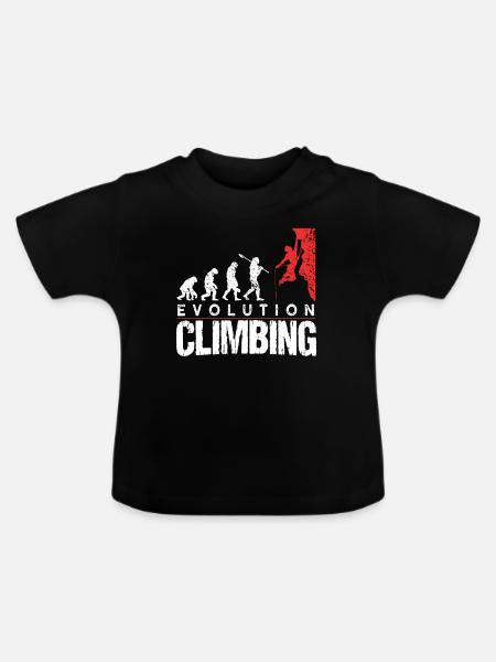 Klettern Evolution - Baby Bio-T-Shirt mit Rundhals - Schwarz