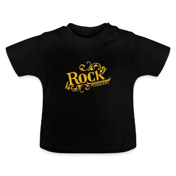Rock concert - Baby Organic T-Shirt with Round Neck - black - Front