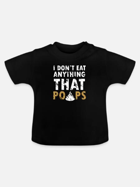 Vegetarier - Baby Bio-T-Shirt mit Rundhals - Schwarz