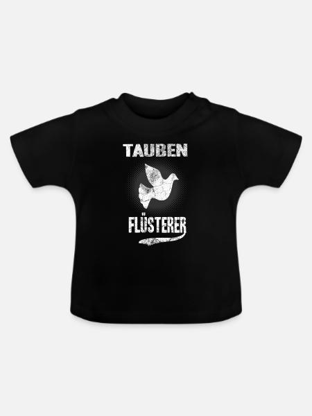Tauben - Baby Bio-T-Shirt mit Rundhals - Schwarz