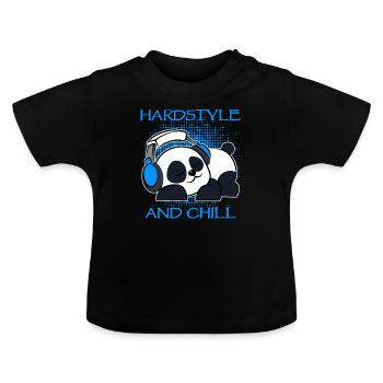 Hardstyle Panda - T-shirt bio col rond Bébé - noir - Devant