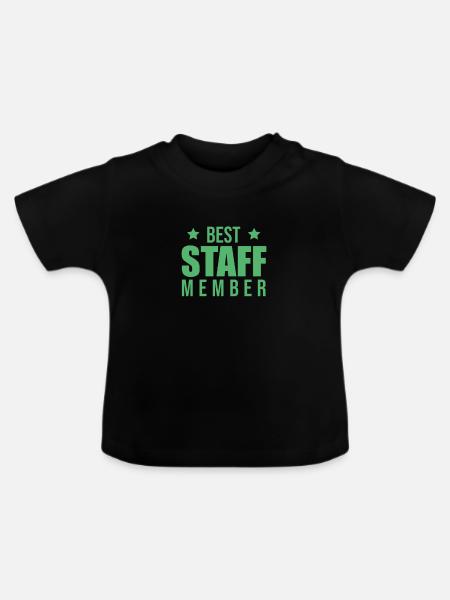 Mitarbeiter - Baby Bio-T-Shirt mit Rundhals - Schwarz