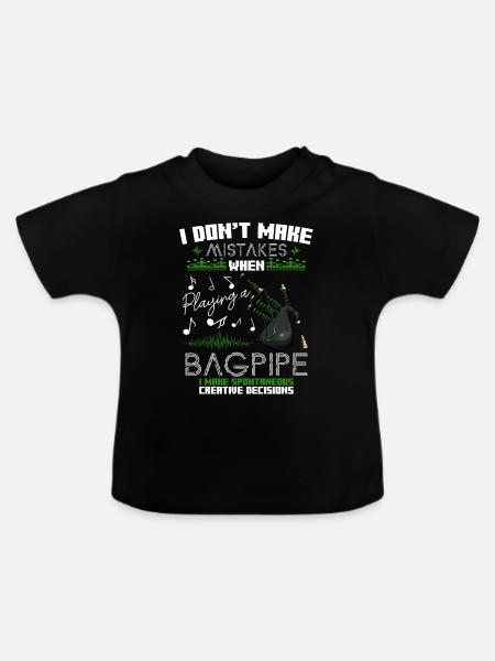 Dudelsack - Baby Bio-T-Shirt mit Rundhals - Schwarz