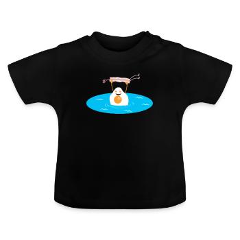 Speck Ei Spiegelei Dirty Dancing Film - Baby Bio-T-Shirt mit Rundhals - Schwarz - Vorne