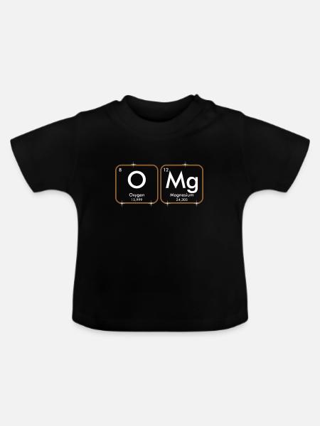 Chemie - Baby Bio-T-Shirt mit Rundhals - Schwarz