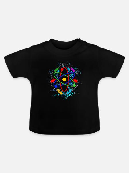 Chemie - Baby Bio-T-Shirt mit Rundhals - Schwarz